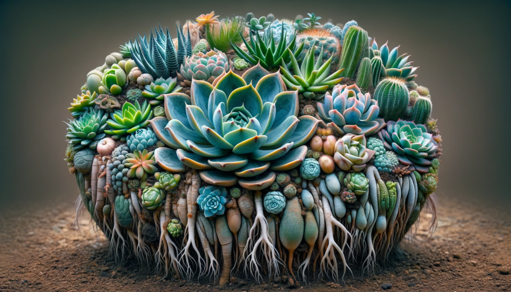 Clusters of succulents 